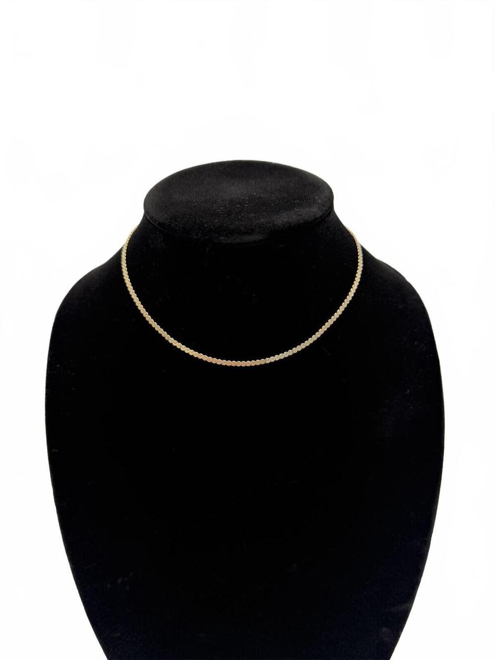 Vintage Monet Gold Tone Chain Necklace 15 Inch Signed Minimalist Jewelry